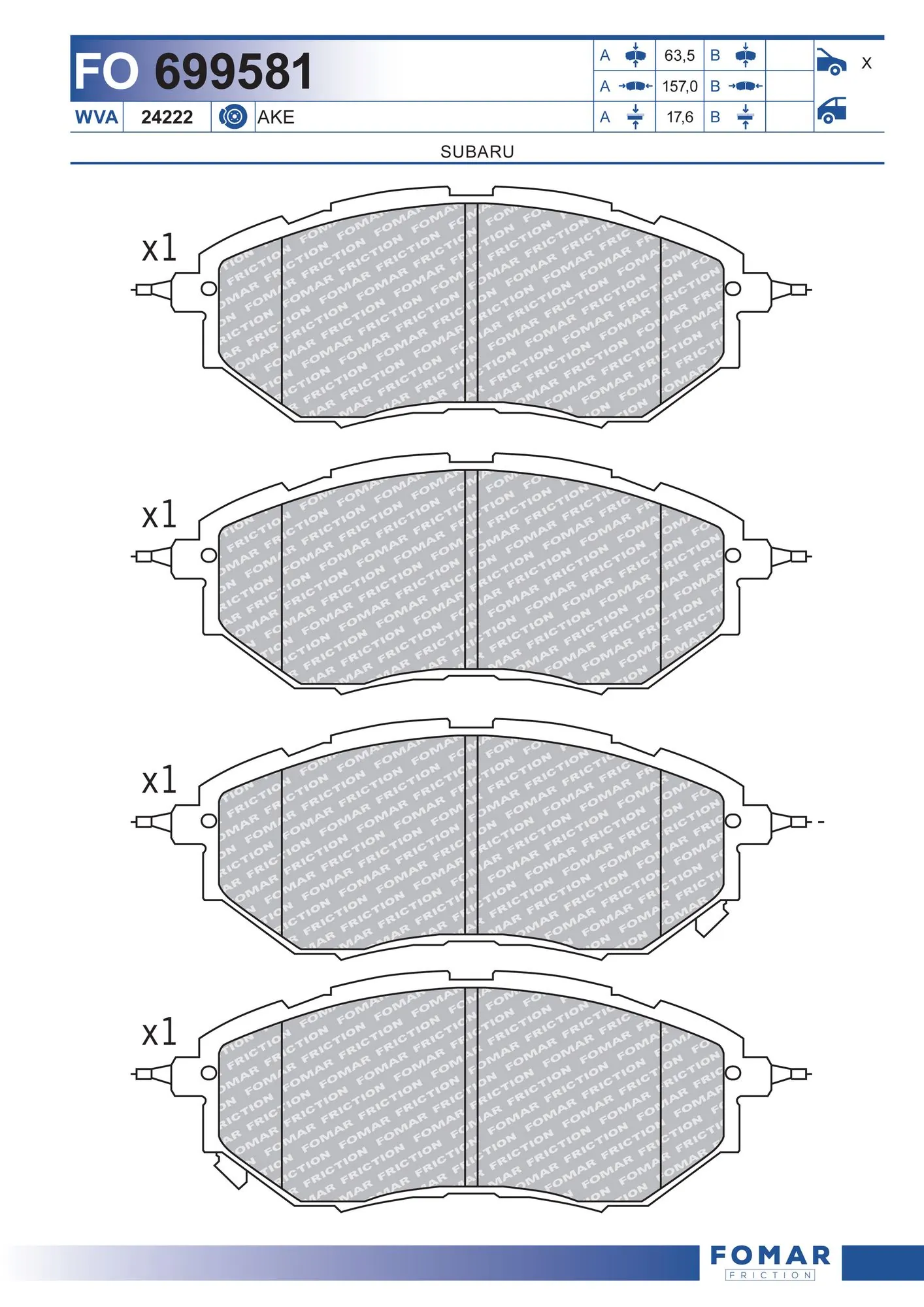 Brake Pad Set, disc brake